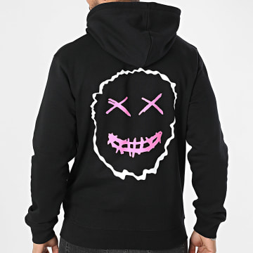 Juss - Felpa con cappuccio Only Squad Nero Rosa Fluo