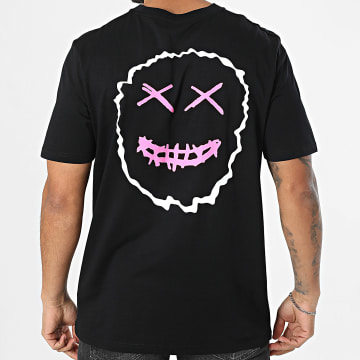 Juss - Only Squad Oversize Tee Shirt Grande Nero Rosa Fluo