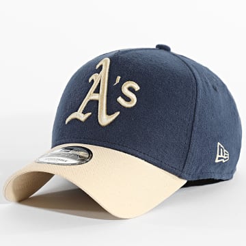 New Era - Casquette De Baseball Moleskin Crown 9Forty Oakland Athletics 60586836 Bleu Marine Beige