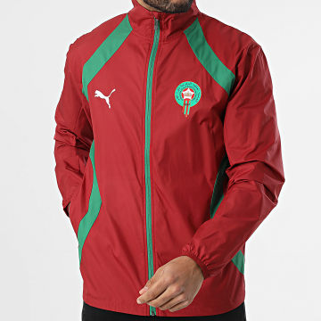 Puma - Marruecos FRMF Prematch Chaqueta tejida con cremallera 777731 Burdeos