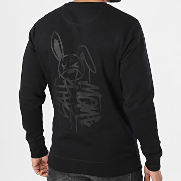 Sale Môme Paris - Sweat Crewneck Lapin Dripping Graffiti Noir