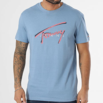 Tommy Jeans - Tee Shirt Signature 1109 Bleu Clair