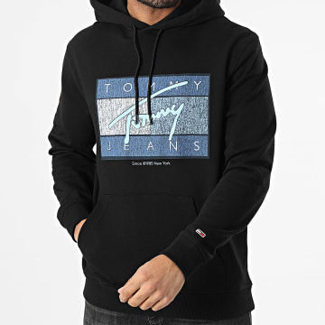 Tommy Jeans - Sweat Capuche Flag Twist 1100 Noir
