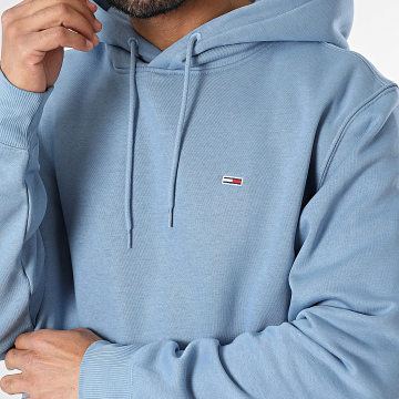 Tommy Jeans - Sweat Capuche Flag Fleece 0742 Bleu Clair