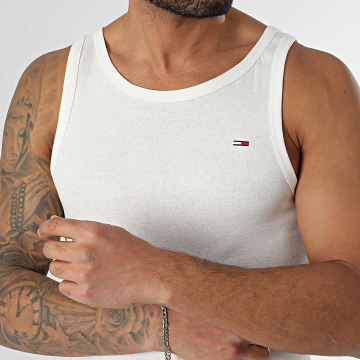 Tommy Jeans - Camiseta de tirantes Slim Essential 0336 Blanca