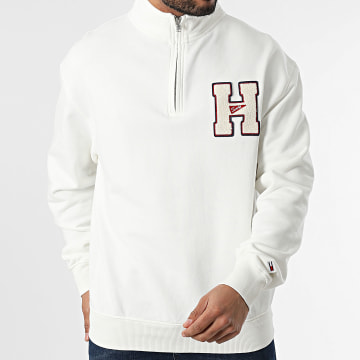 Tommy Jeans - Sweat Col Zippé Towel Patch 1263 Blanc