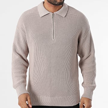 2Y Premium - Beige Zip Neck Sweater