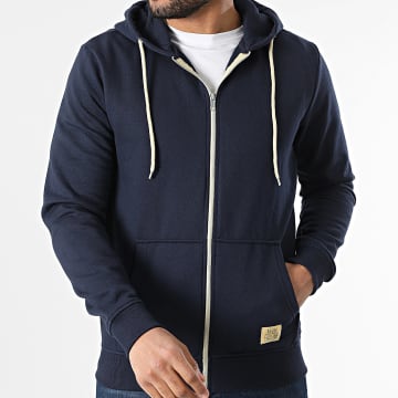Blend - Noah Hooded Zip Sweat Top 701628 marineblauw