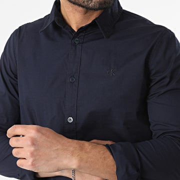 Calvin Klein - Chemise Manches Longues Slim 4614 Bleu Marine