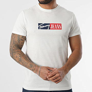 Tommy Jeans - Tee Shirt Slim Entry Graphic 0365 Blanc