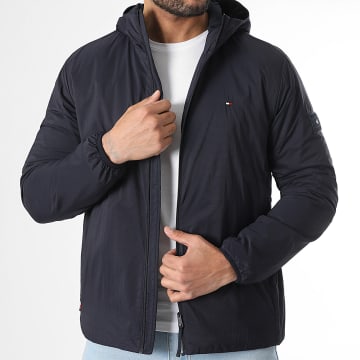 Tommy Hilfiger - Veste Zippée Capuche Tech Packable 8058 Bleu Marine