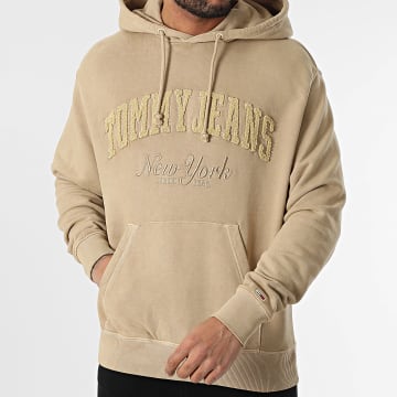 Tommy Jeans - Sweat Capuche Vintage Varsity 0263 Beige