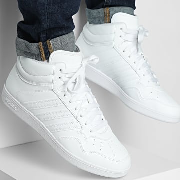 Adidas Sportkleding - Hoops 4.0 Sneakers JQ9996 Schoeisel Wit Kern Zwart
