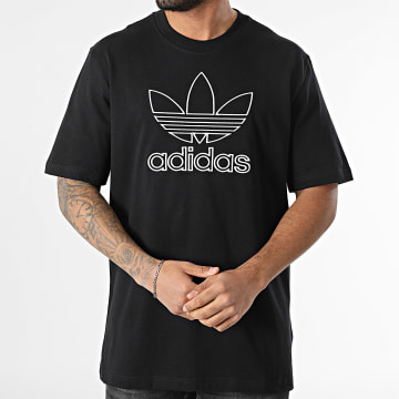 Adidas Originals - Tee Shirt Oversize Large Outline Trefoil JP1088 Noir