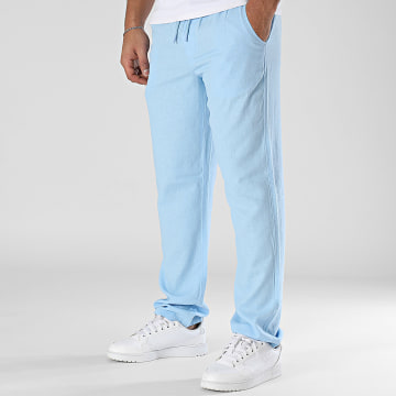 Blend - Pantalon En Lin 20717867 Bleu Clair