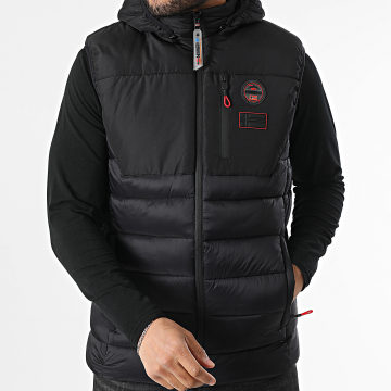 Geographical Norway - Chaqueta sin mangas con capucha Vatilo Negro