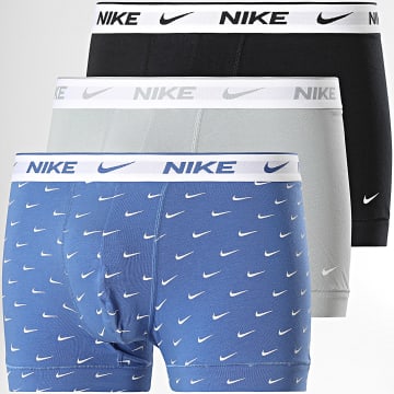 Nike - Set di 3 boxer PKE1008 Grigio Nero Blu