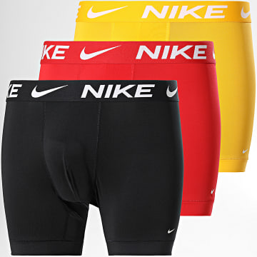 Nike - Set di 3 boxer Dri-Fit Essential Micro KE1157 Nero Giallo Rosso
