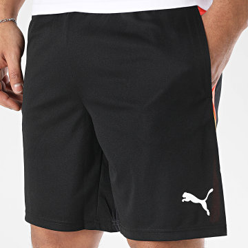 Puma - Short Jogging A Bandes Individual LIGA 659519 Noir Orange Fluo