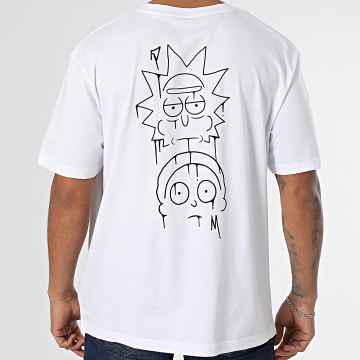 Rick Et Morty - Maglietta oversize Graff Bianco Nero