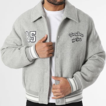 Tommy Jeans - Veste Varsity 1119 Gris Chiné