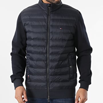 Tommy Hilfiger - Veste Zippée Media Stand Collar 7461 Bleu Marine