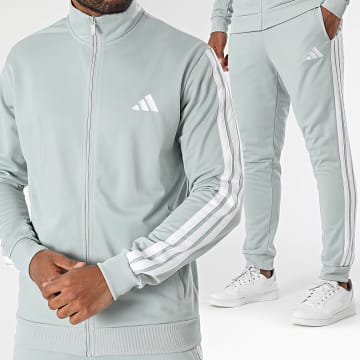 Adidas Sportswear - Ensemble De Survetement A Bandes 3 Stripes JC9208 Gris