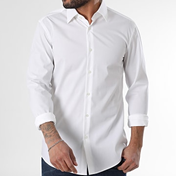 BOSS - Chemise Manches Longues Slim Hank 50469345 Blanc