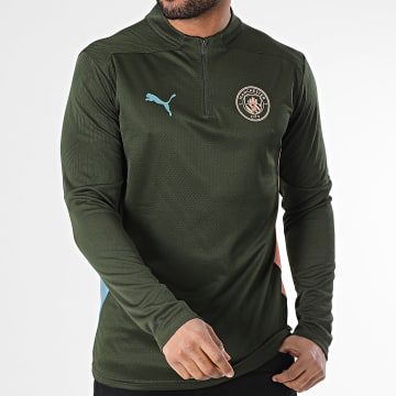 Puma - T-Shirt Langarm Manchester City FC Training 777529 Khakigrün