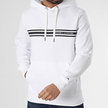 Tommy Hilfiger - Sweat Capuche Central Chest Stripe 8332 Blanc