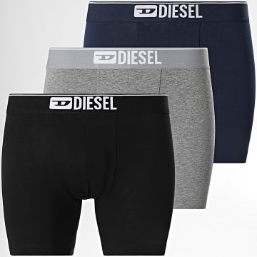 Diesel - Set di 3 boxer A17787-0GDAC Nero Heather Grigio Navy