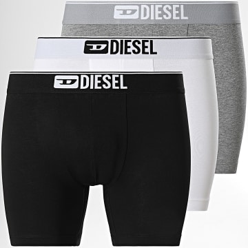 Diesel - Set di 3 boxer A17787-0GDAC Bianco Heather Grigio Nero