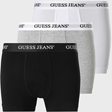 Guess - Lot De 3 Boxers M4BZ45-K6YW1 Noir Blanc Gris Chiné