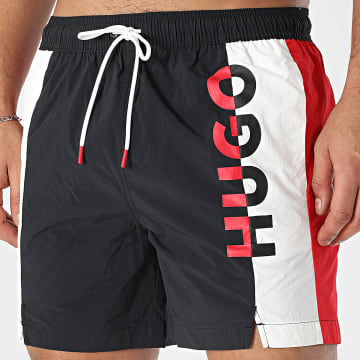 HUGO - Short De Bain Suna 50533792 Noir Blanc Rouge