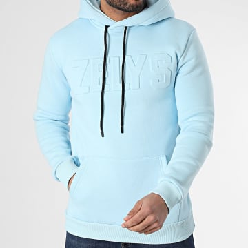 Zelys Paris - Sweat Capuche Malley Bleu Clair