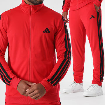 Adidas Sportswear - Ensemble De Survetement A Bandes 3 Stripes JI8852 Rouge
