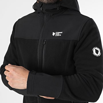 Comme Des Loups - Veste Polaire Zippée Capuche Pole R Noir