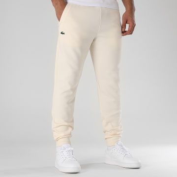 Lacoste - Pantalon Jogging Logo Crocodile Tapered Fit Beige