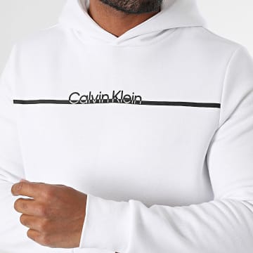 Calvin Klein - Sudadera con capucha Split Line Logo 4338 Blanco