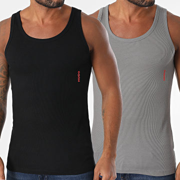 HUGO - Lote de 2 camisetas de tirantes 50469790 Gris Negro