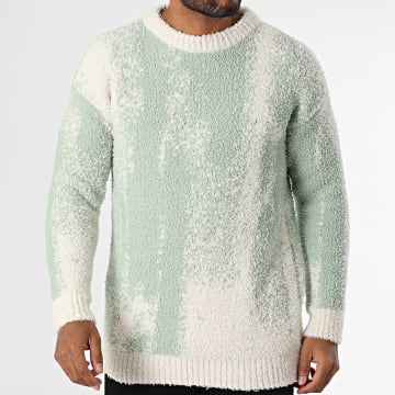 Ikao - Pull Vert Clair Blanc