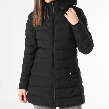 Comme Des Loups - Doudoune Chauffante Capuche Fourrure Femme Stockholm Noir