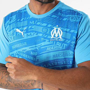 Puma - Maglia da calcio OM Prematch 779249 Azzurro