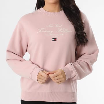 Tommy Hilfiger - Sweat Crewneck Femme Reg Script 3844 Rose
