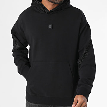 HUGO - Sweat Capuche A Bandes Dagarito 50521429 Noir