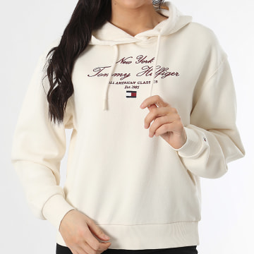 Tommy Hilfiger - Sweat Capuche Femme Modern Script Graphic 3842 Beige