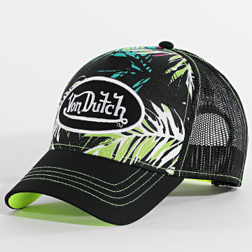Von Dutch - Casquette Trucker Ahig Noir Jaune Fluo