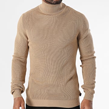 Armita - Jersey beige con cuello vuelto