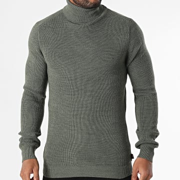Armita - Suéter de cuello alto verde caqui