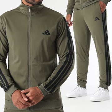 Adidas Sportswear - Ensemble De Survetement A Bandes 3 Stripes JI8854 Vert Kaki